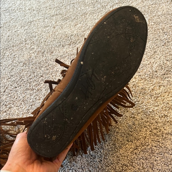 Hot Cakes Brown Fringe Moccasins - Picture 4 of 6